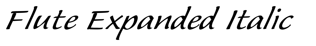 Flute Expanded Italic